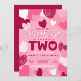 Invitación Segundo cumpleaños del pequeño El día de San Valen