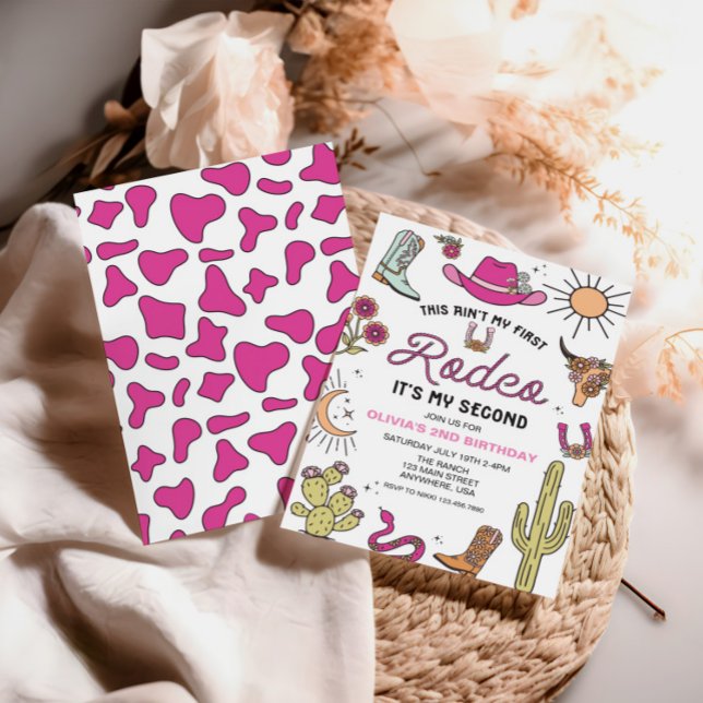 Invitación Segundo cumpleaños del Rodeo Rosa Occidental (Subido por el creador)