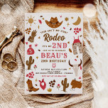 Invitación Segundo Rodeo Cowboy Wild West Birthday Party<br><div class="desc">Segundo Rodeo Cowboy Wild West Birthday Party Invitación Todos los diseños son © PIXEL PERFECTION FIESTA LTD</div>
