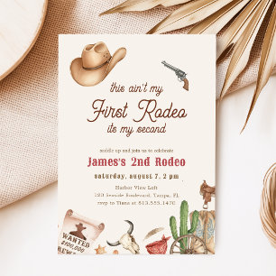 Invitación Segundo Rodeo Vaquero Occidental Cumpleaños 2º