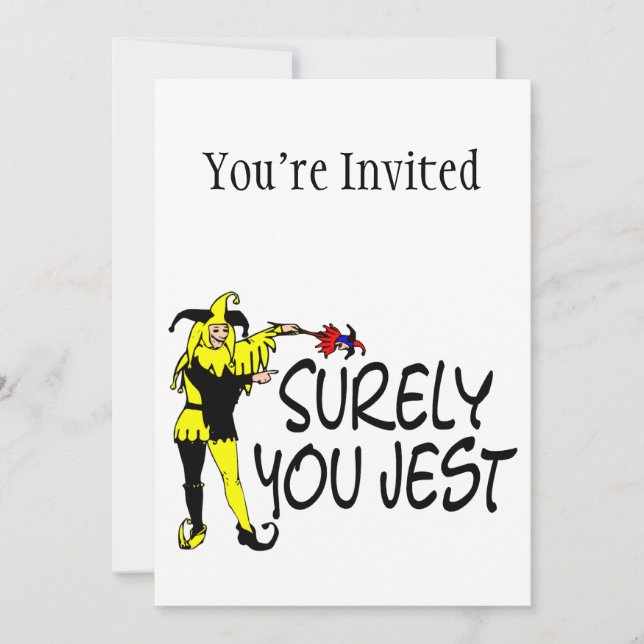 Invitación Seguramente Jest Jester (Anverso)