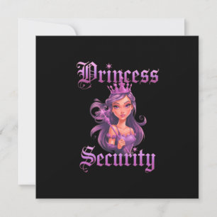 Invitación  Seguridad de la Princesa: Mantén a tu Pequeña Rea
