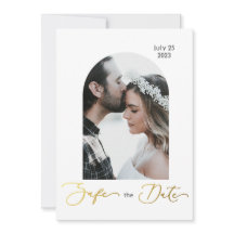 Seguro de la foto de fecha, guión dorado