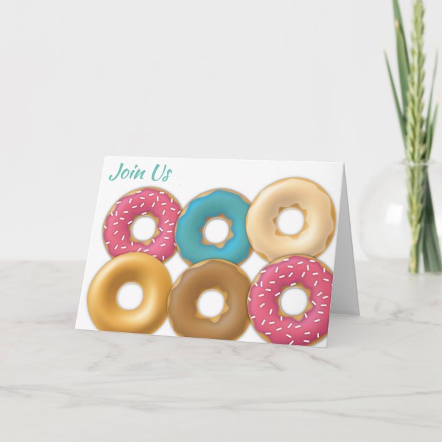 Invitación Seis paquetes de donuts de arce y chocolate rotos (Anverso)