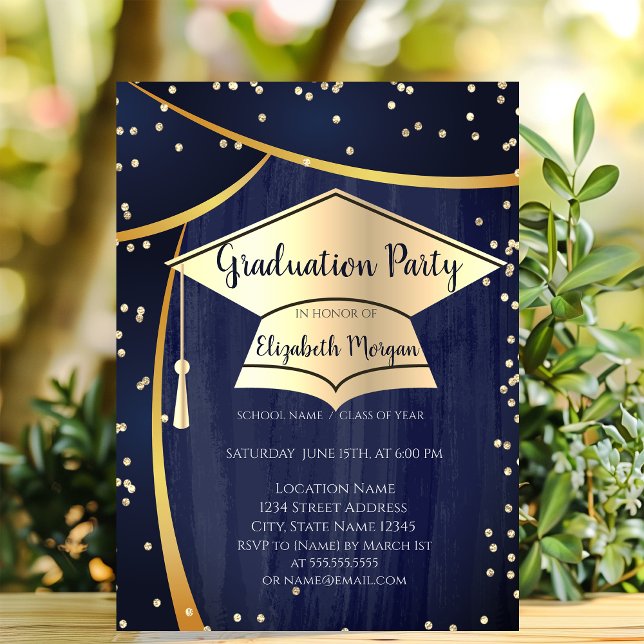 Invitación Sellador elegante de graduación de oro,Graduación  (Subido por el creador)