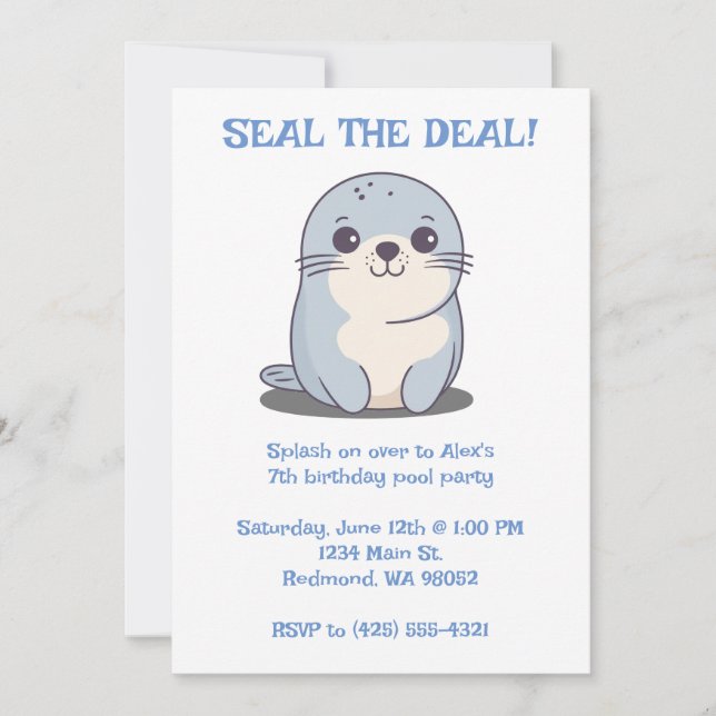 Invitación Sellar el cumpleaños de los niños del trato (Anverso)