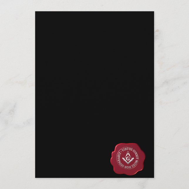 Invitación sello de cera masónico (Anverso)