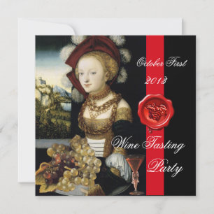 INVITACIÓN SELLO DE CERA PARA FIESTA DE DEGUSTACIÓN DE VINO D