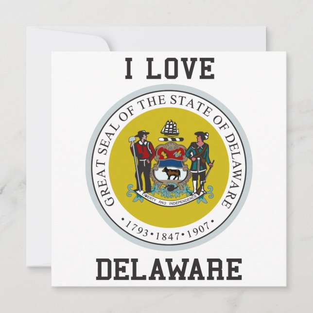 Invitación Sello de estado Delaware (Anverso)
