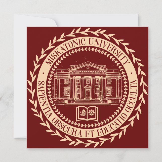 Invitación Sello universitario miskatónico (Anverso)