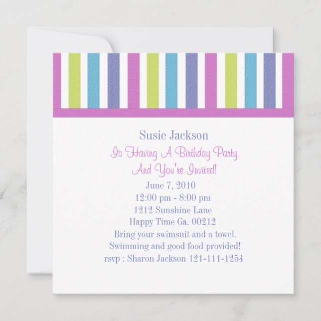 Invitación Sellos de rehenes de dulces golosinas (Anverso)