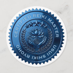 Invitación Sellos personalizados de maestro de Reiki de papel