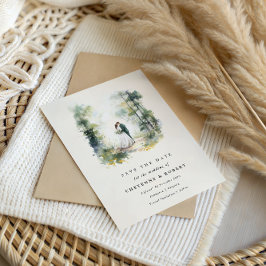 Invitación Selva de acuarela encantada Bohemian Save the Date