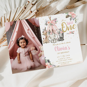 Invitación Selva de animales de la jungla, salvaje y salvaje,