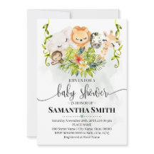 Selva de animales salvajes Baby Shower Safari trop