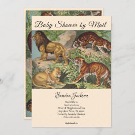 Invitación Selva de gato león Género neutro Baby Shower por c