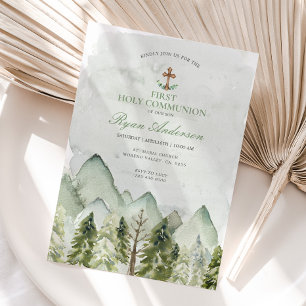 Invitación Selva de montaña Primera comunión sagrada