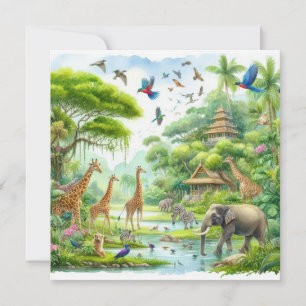 Invitación Selva de safari tropical