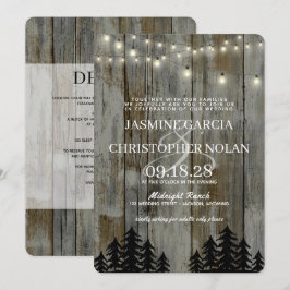 Invitación Selva negra rusa con Boda de detalles