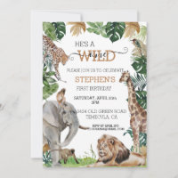 Selva Safari Selva Un Cumpleaños León Acuarela