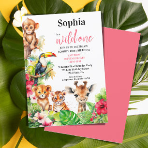 Invitación Selva tropical de verano Hibiscus salvaje un cumpl