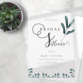 Invitación Selva vegetal Eucalyptus Bridal Shower