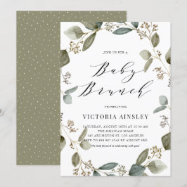 Invitación Semejante Eucalyptus Wreath Baby Shower Brunch