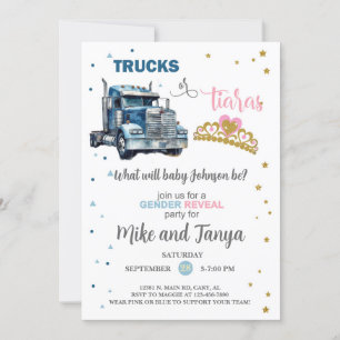 Invitación Semi Camiones o el género Tiaras revelan invitació