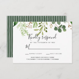 Invitación Semilla de verano hojas Boda RSVP ELECCIÓN DE COMI