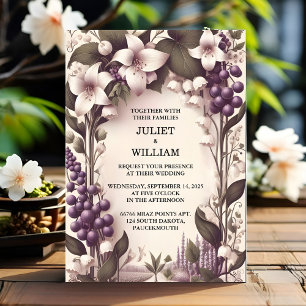 Invitación Semilla Granja Rural Madera Fruta de la marfil Bod