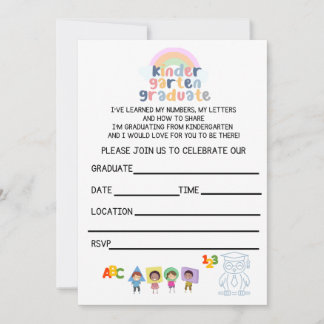 Invitación semiPersonalizado de graduación infanti