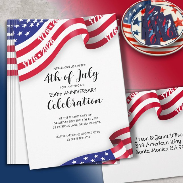 Invitación Semiquincentennial 4th Of July Celebration (Subido por el creador)