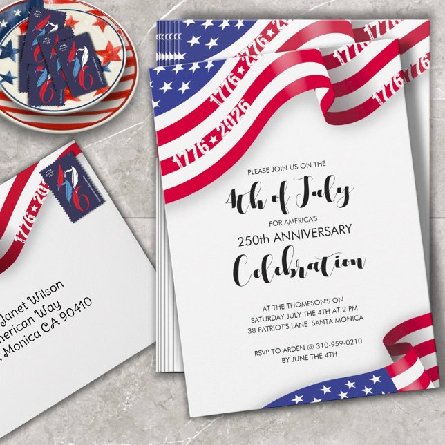 Invitación Semiquincentennial 4th Of July Celebration (Subido por el creador)