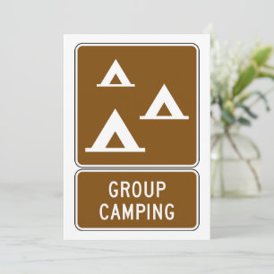Invitación Señal de acampada en grupo