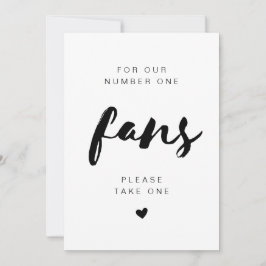 Invitación Señal de boda SAMMI Minimal Take A Fan