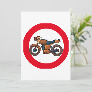 Invitación Señal de carretera sin motocicletas