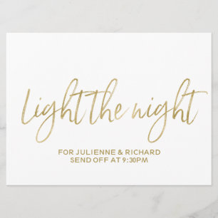 Invitación Señal de chispas de boda "Ilumina la noche"