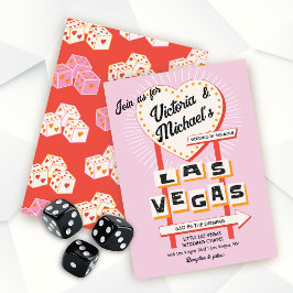 Invitación Señal de corazón Boda de Las Vegas