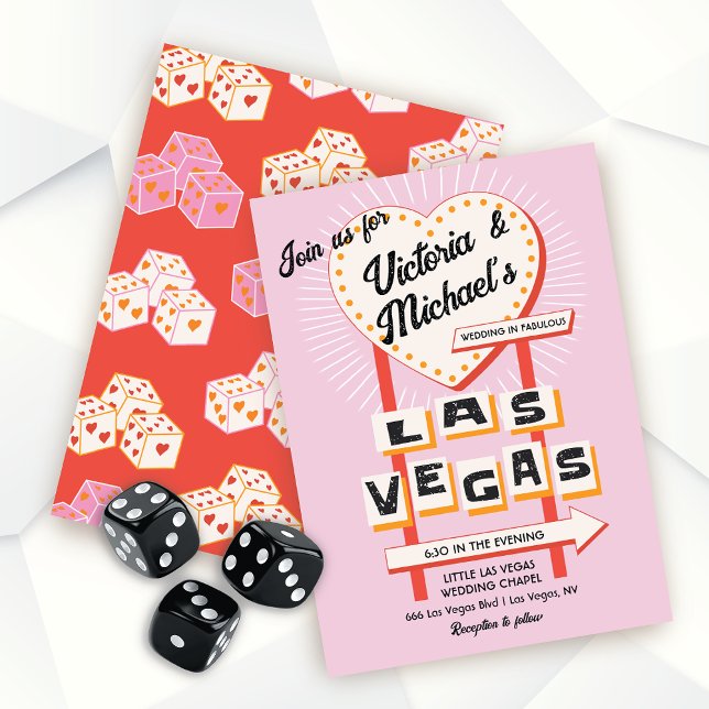 Invitación Señal de corazón Boda de Las Vegas (Subido por el creador)