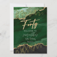 señal de cumpleaños número 40 esmeralda verde y do