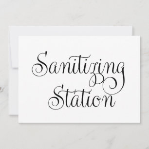 Invitación señal de estación de sanitización para boda