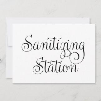 Invitación señal de estación de sanitización para boda