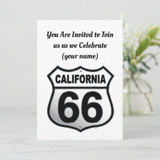Invitación señal de la ruta 66 de California