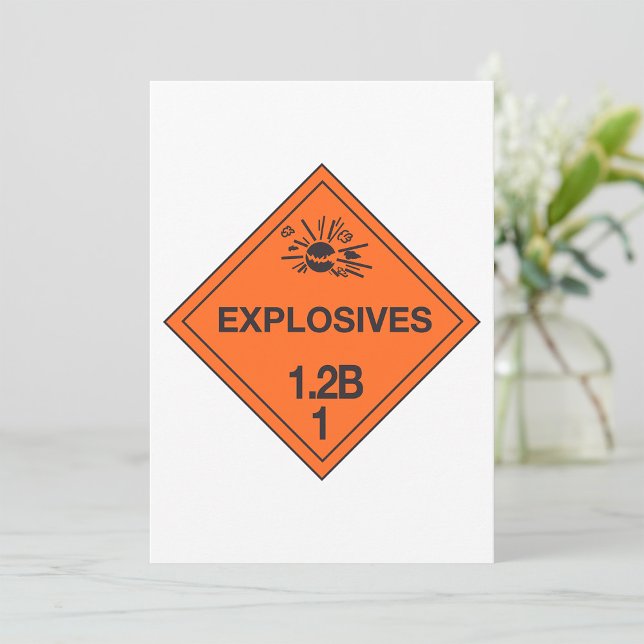 Invitación Señal de peligro de explosivos de clase 1.1L (Subido por el creador)