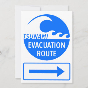 Invitación señal de ruta de evacuación aislada
