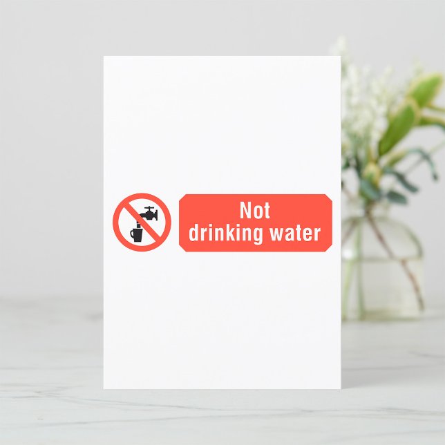 Invitación Señal de seguridad de no beber agua (Subido por el creador)