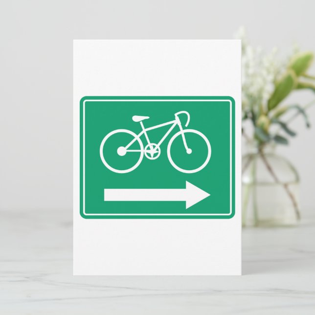 Invitación Señal direccional de flecha derecha de camino de b (Anverso de pie)
