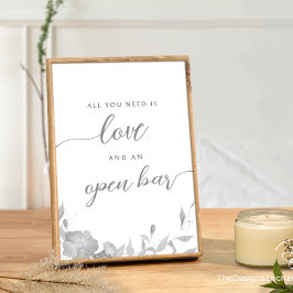 Invitación Señal minimalista Todo lo que necesitas es Amor y 