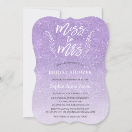 Invitación Señal Moderna De Guión De Cepillo A La Sra. Bridal