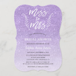 Invitación Señal Moderna De Guión De Cepillo A La Sra. Bridal